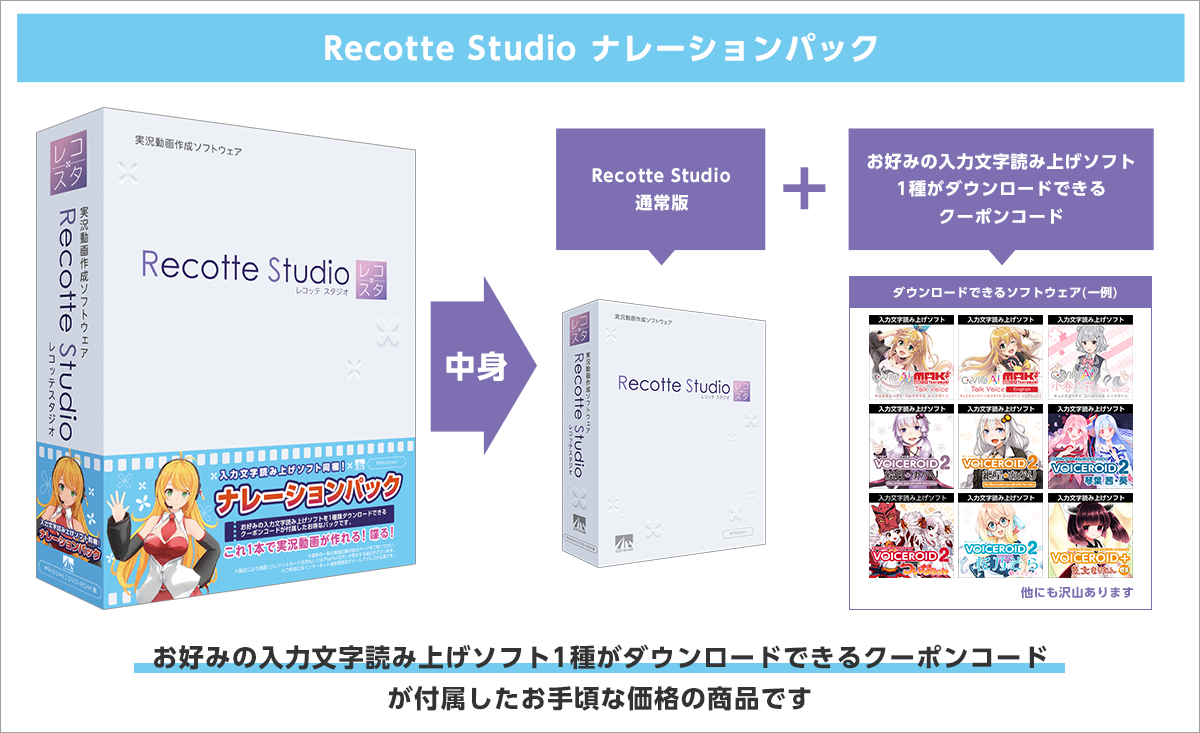 Recotte Studio ナレーションパック